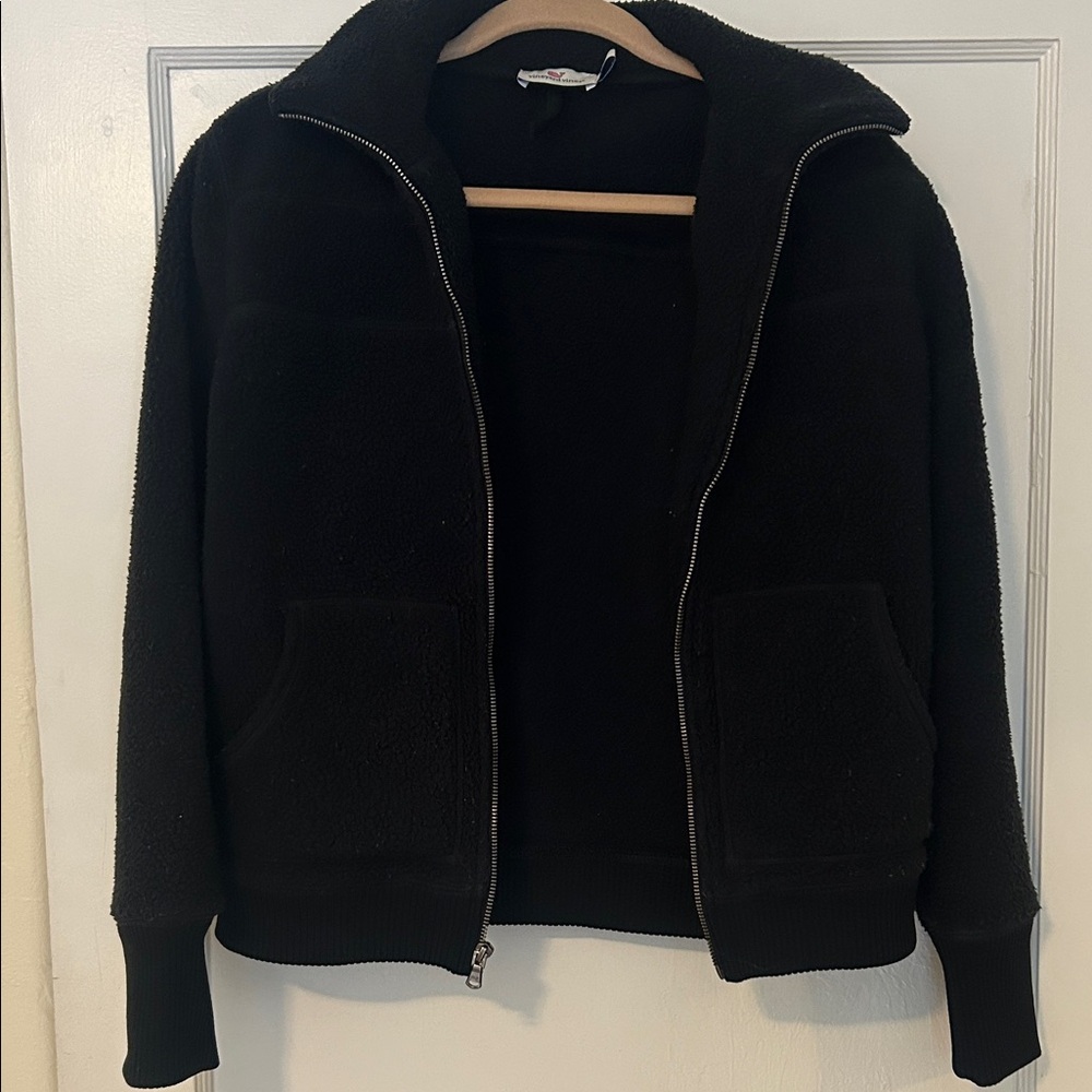 Vineyard Vines Black Fleece Jacket